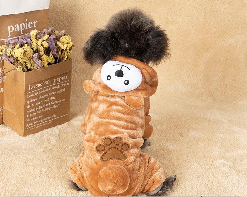 Cozy Cartoon Fleece Dog Pajamas-6