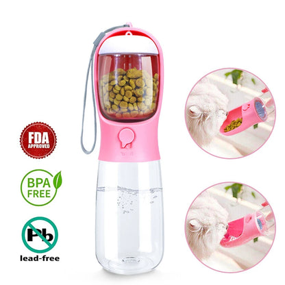 Portable Dog Water Bottle 3in1