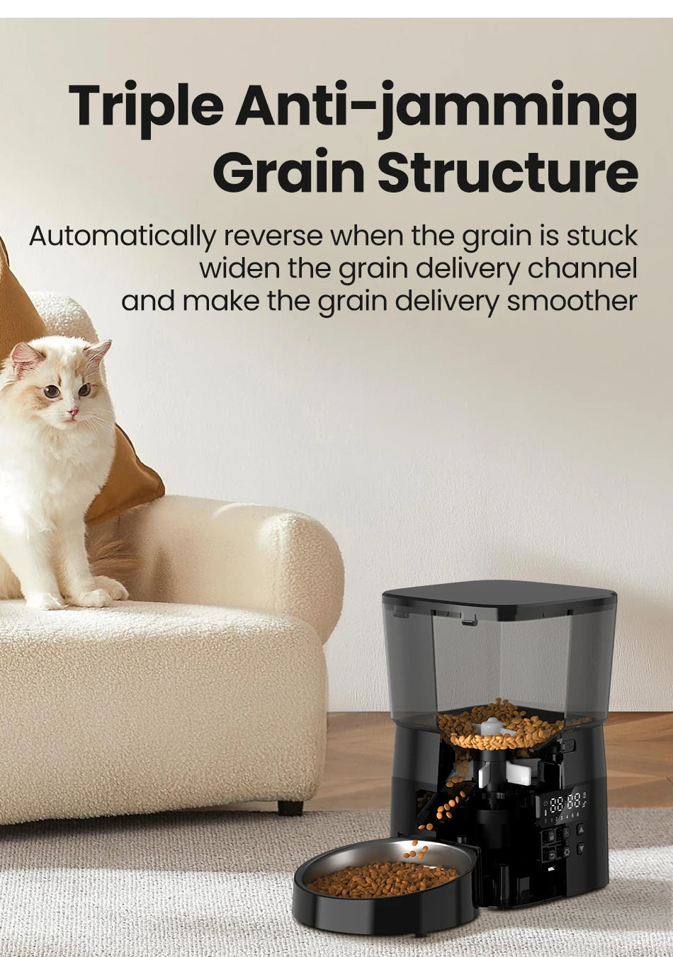 Automatic Pet Feeder Button Version Auto