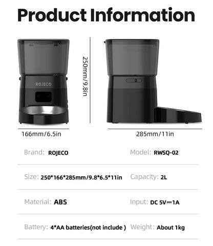 Automatic Pet Feeder Button Version Auto