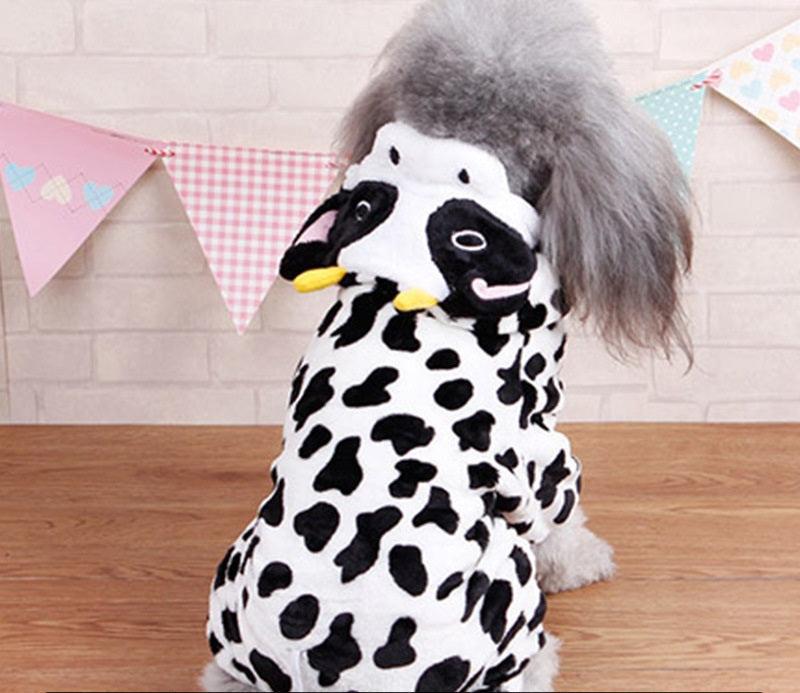 Cozy Cartoon Fleece Dog Pajamas-5