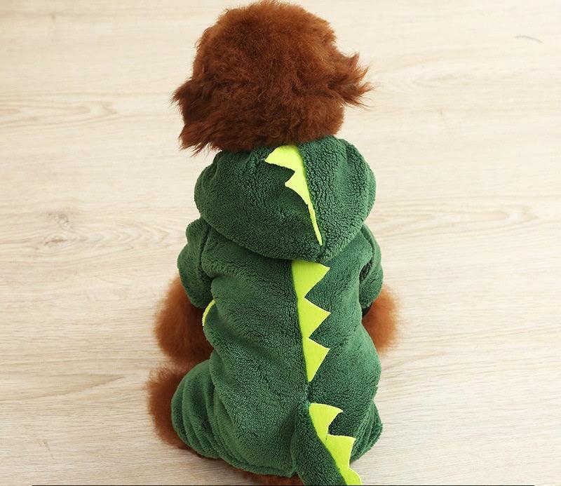 Cozy Cartoon Fleece Dog Pajamas-3