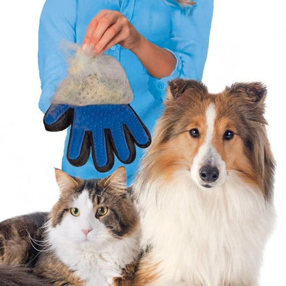 Pet Grooming Glove –Gentle Deshedding & Massage Tool