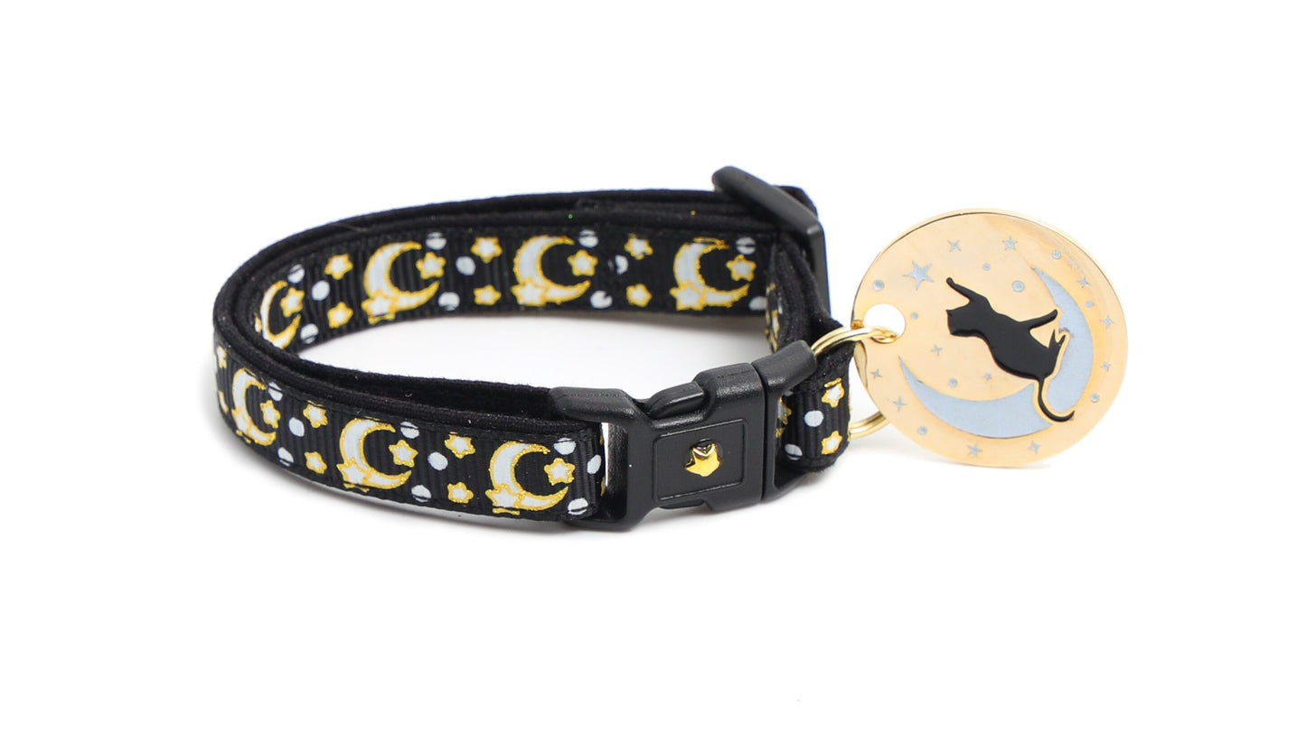 Moon & Stars Glow Cat Collar