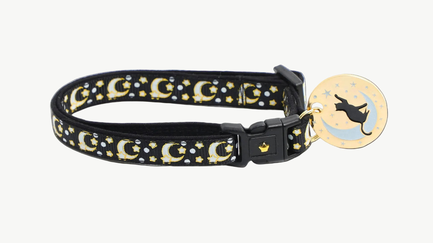 Moon & Stars Glow Cat Collar