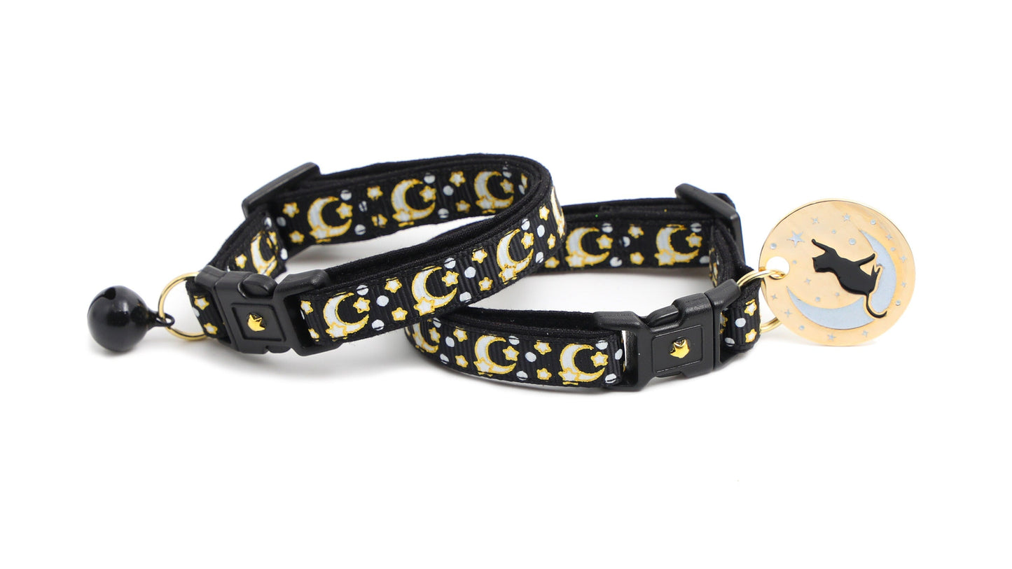 Moon & Stars Glow Cat Collar