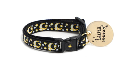 Moon & Stars Glow Cat Collar